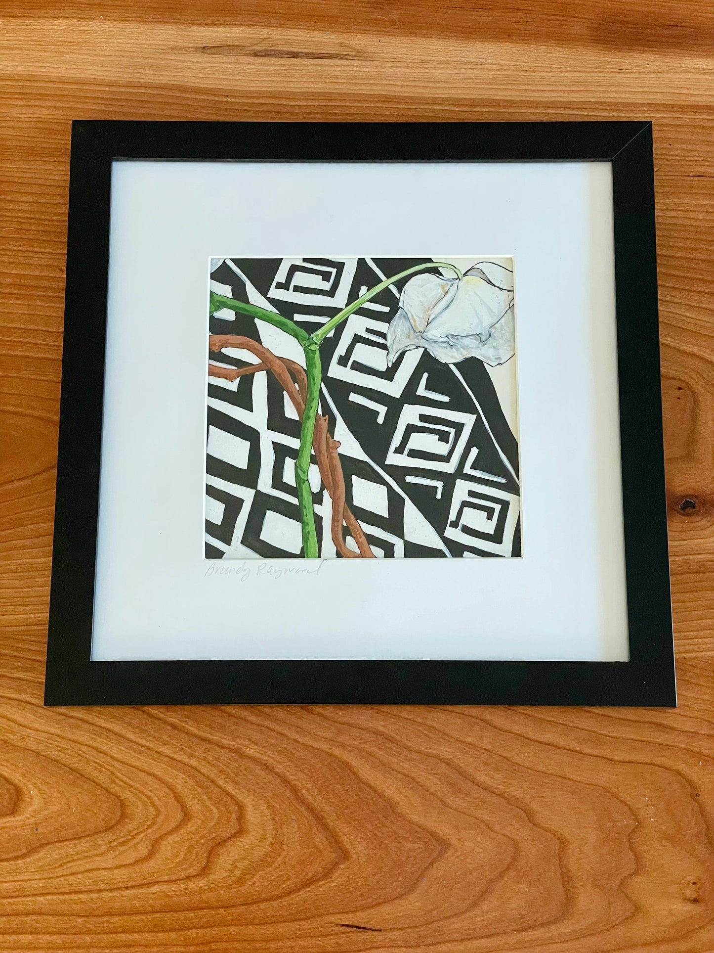 Phalaenopsis Orchid Pen & Ink - 5x5 Framed