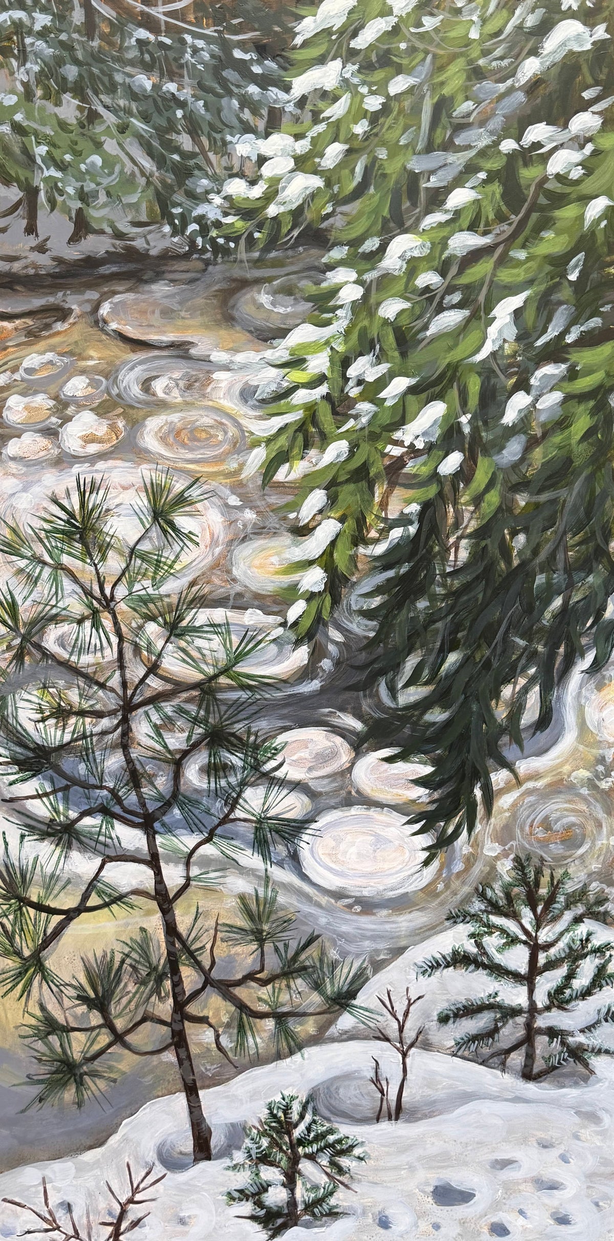 “A Coming Together” - 18x36 inches acrylic painting