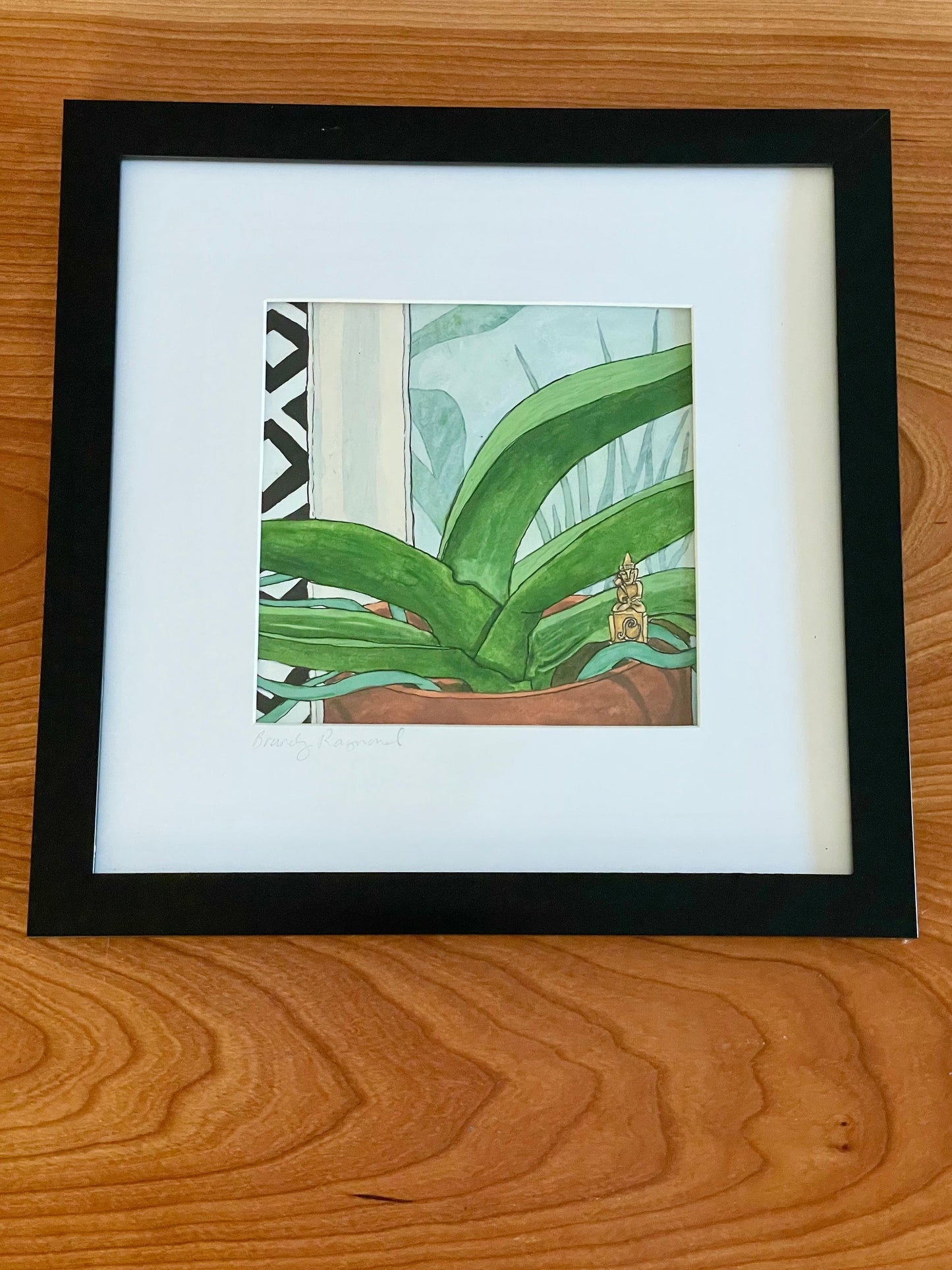 Buddha Pen & Ink - 5x5 Framed
