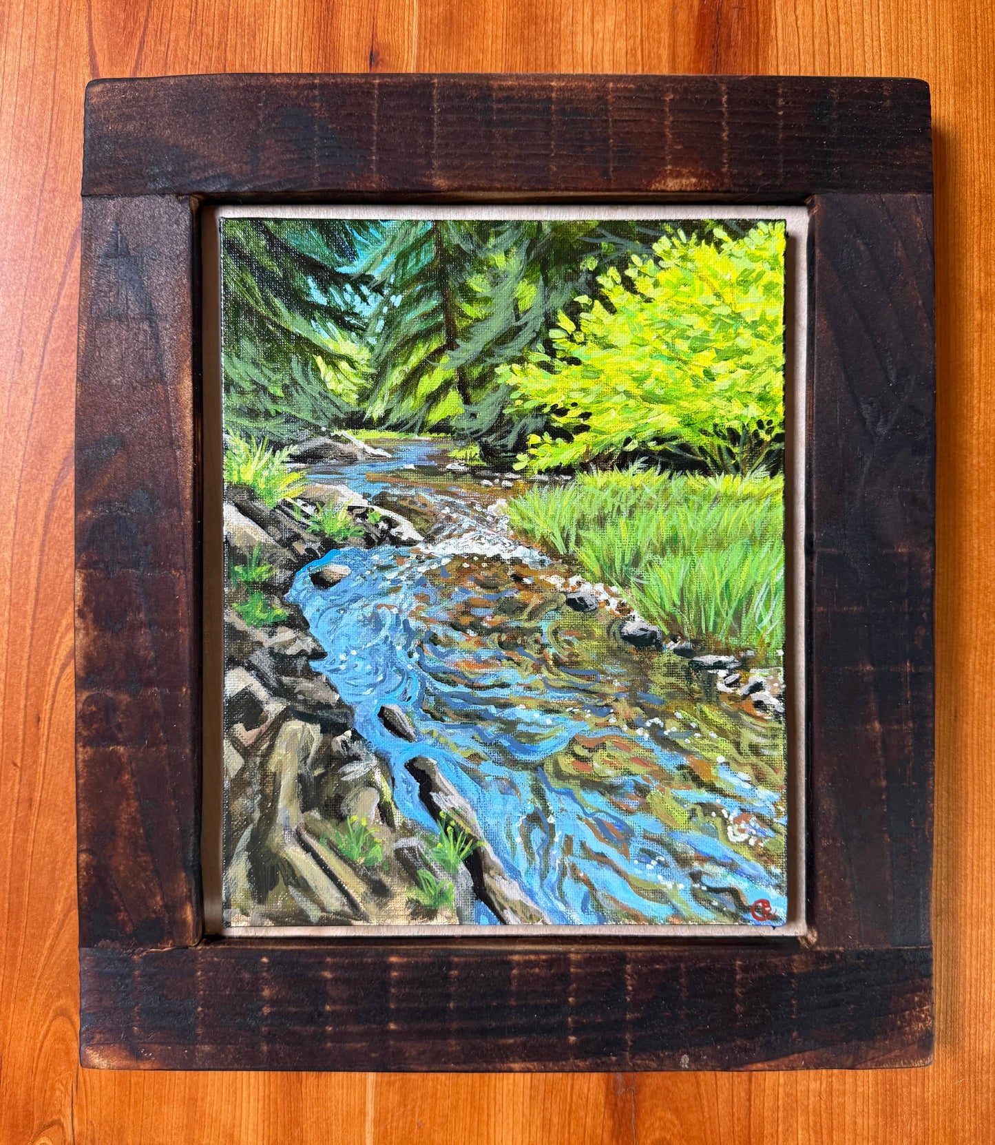 Spring Marsh Stream - 8x10 Acrylic Painting