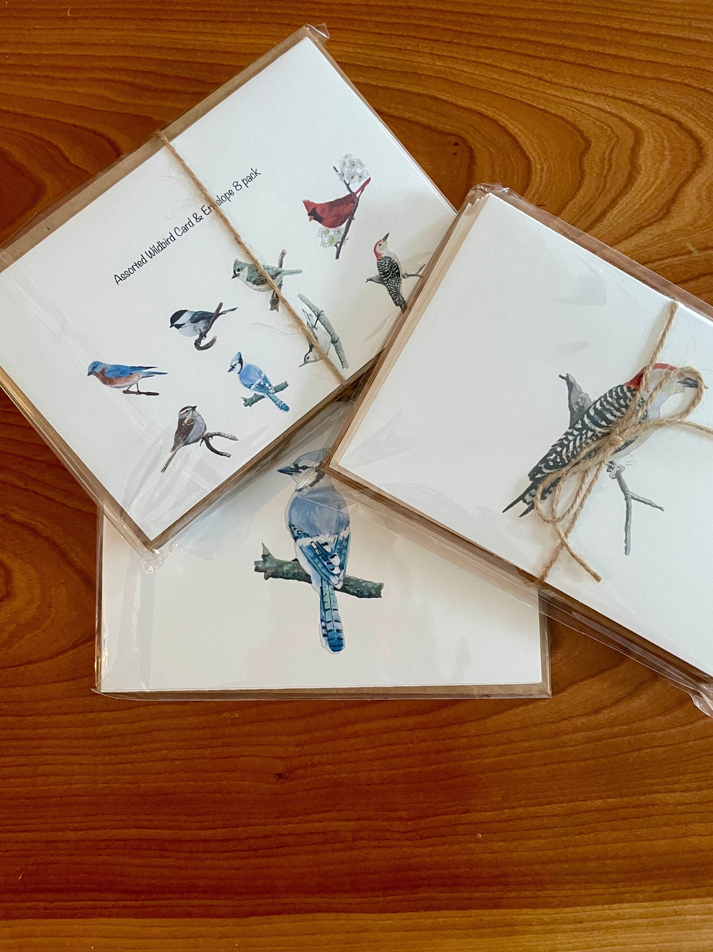 Wild birds card set of 8 - made by Brandy Raymond at Florence Farmstead, Maine