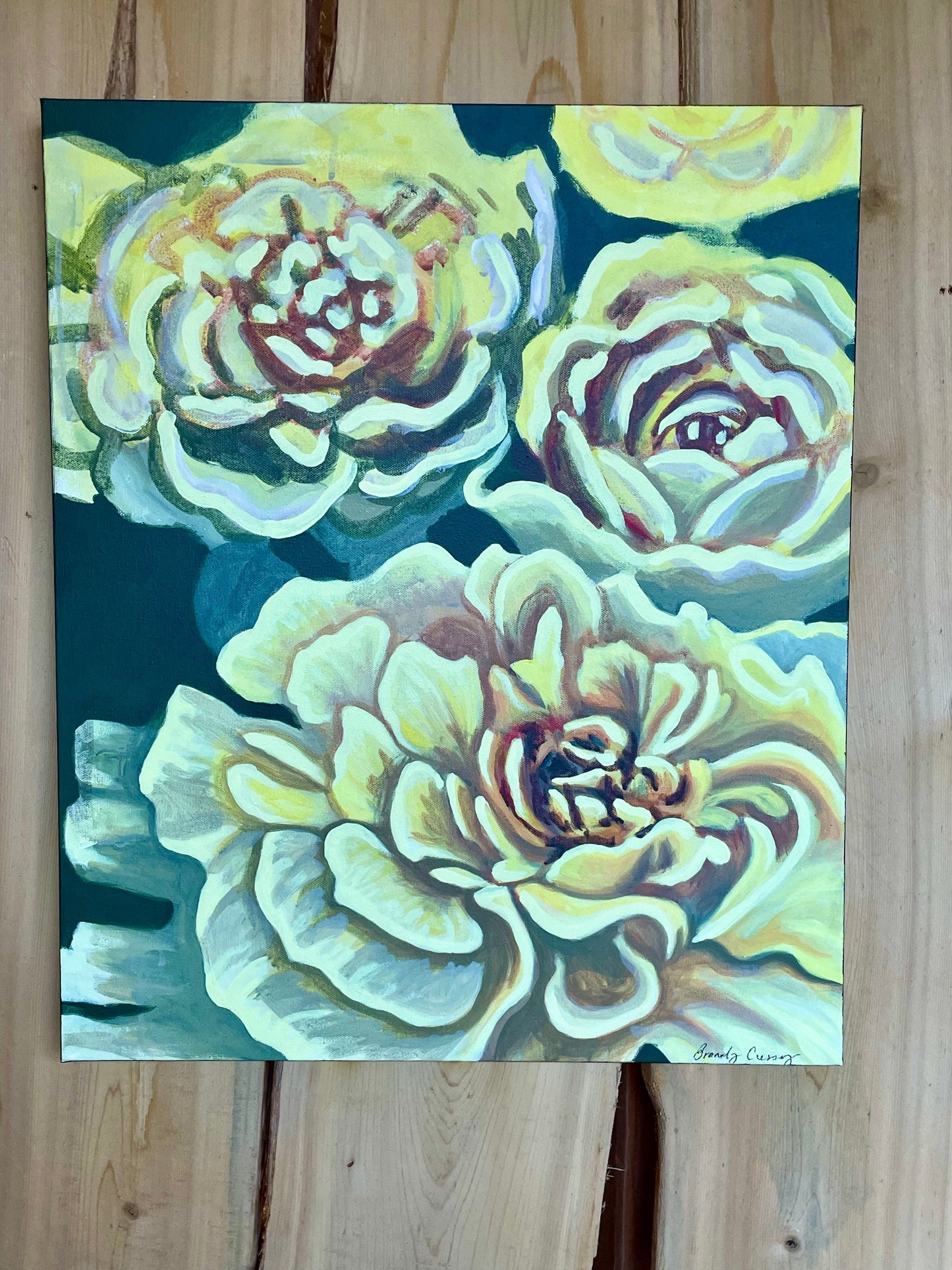 Yellow Rose Painting - 18x24
