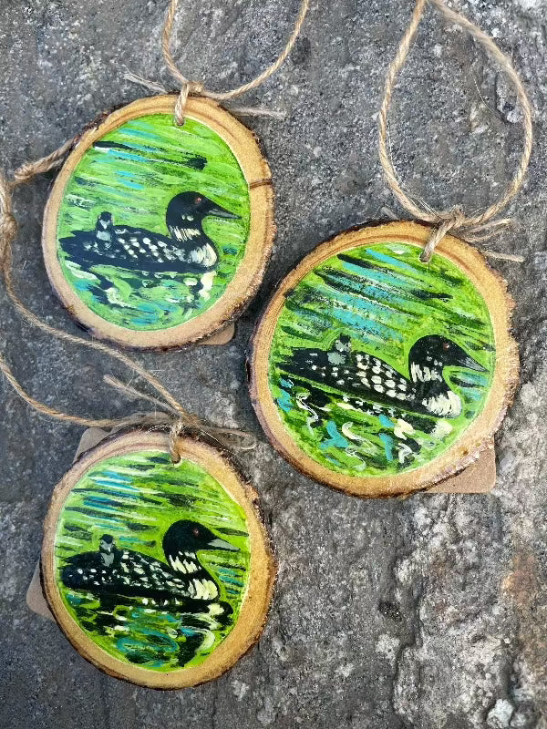 LOON WOOD ORNAMENT