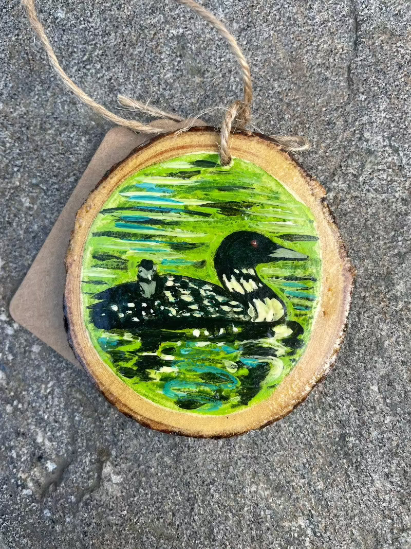 LOON WOOD ORNAMENT