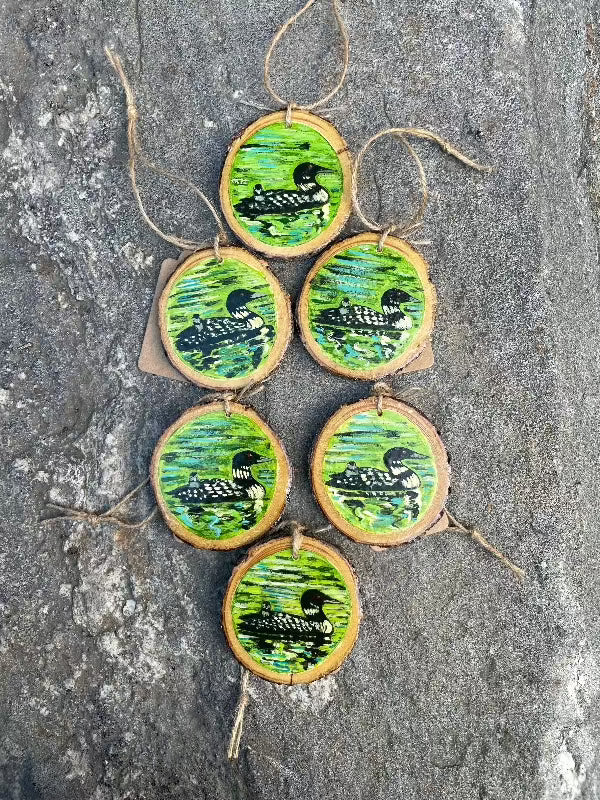 LOON WOOD ORNAMENT