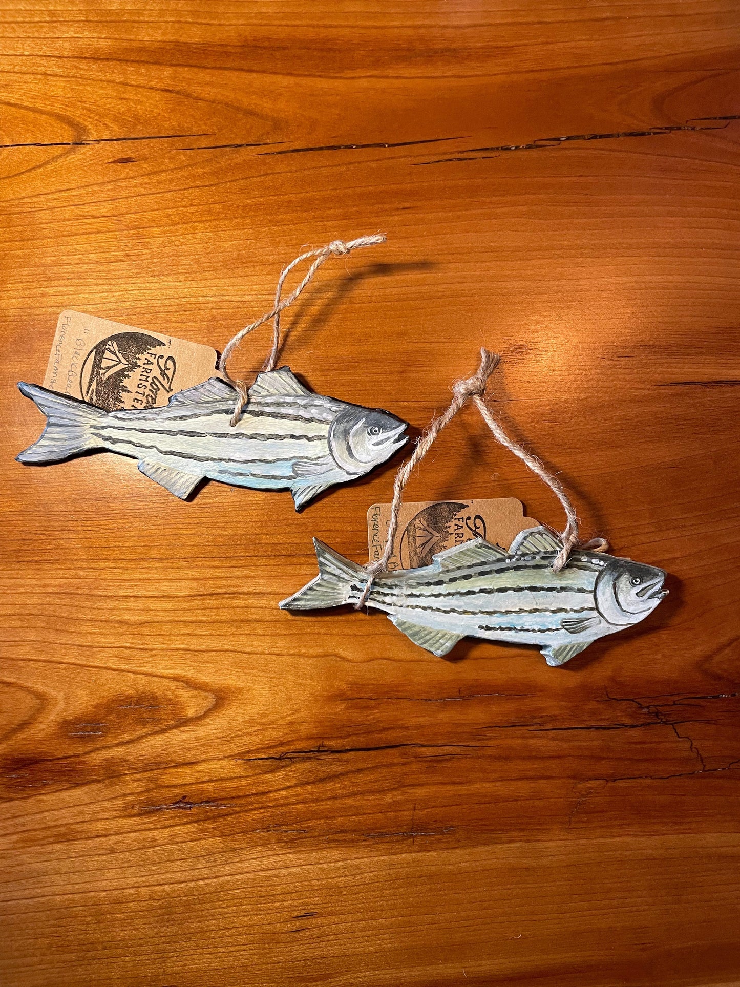 Striped Bass Ornament - Clay