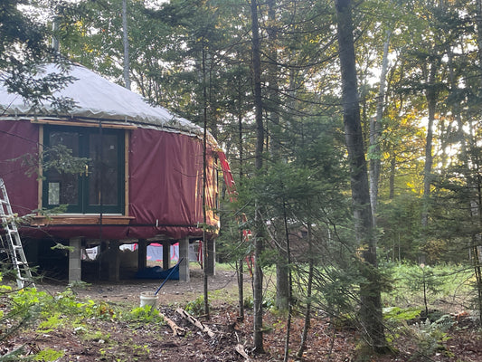 Building the Yurt at Florence Farmstead