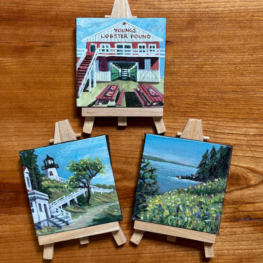 Young’s lobster pound mini painting