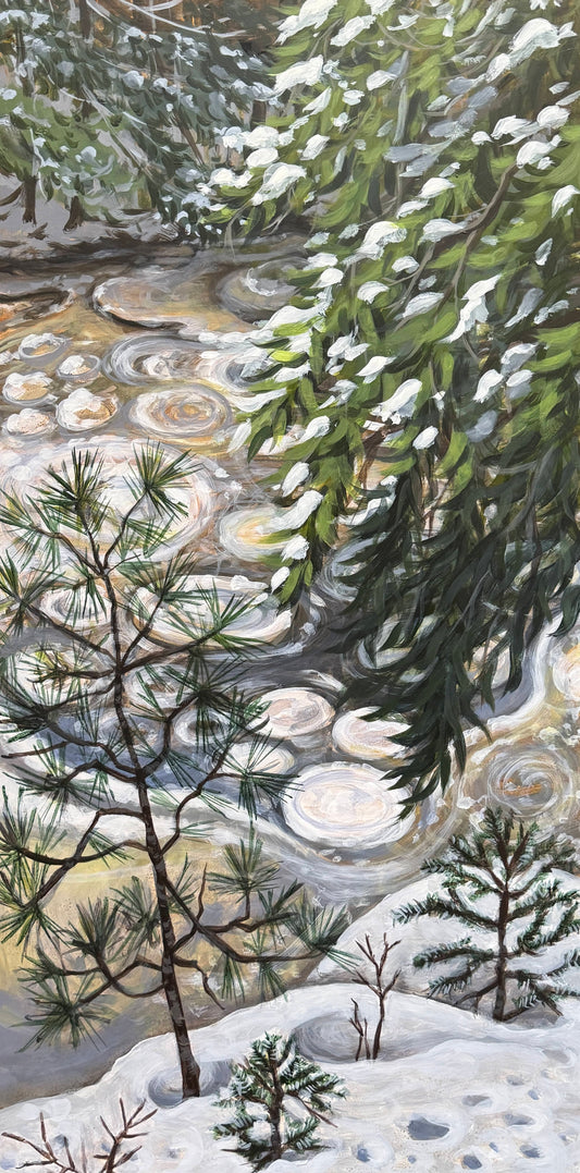 “A Coming Together” - 18x36 inches acrylic painting