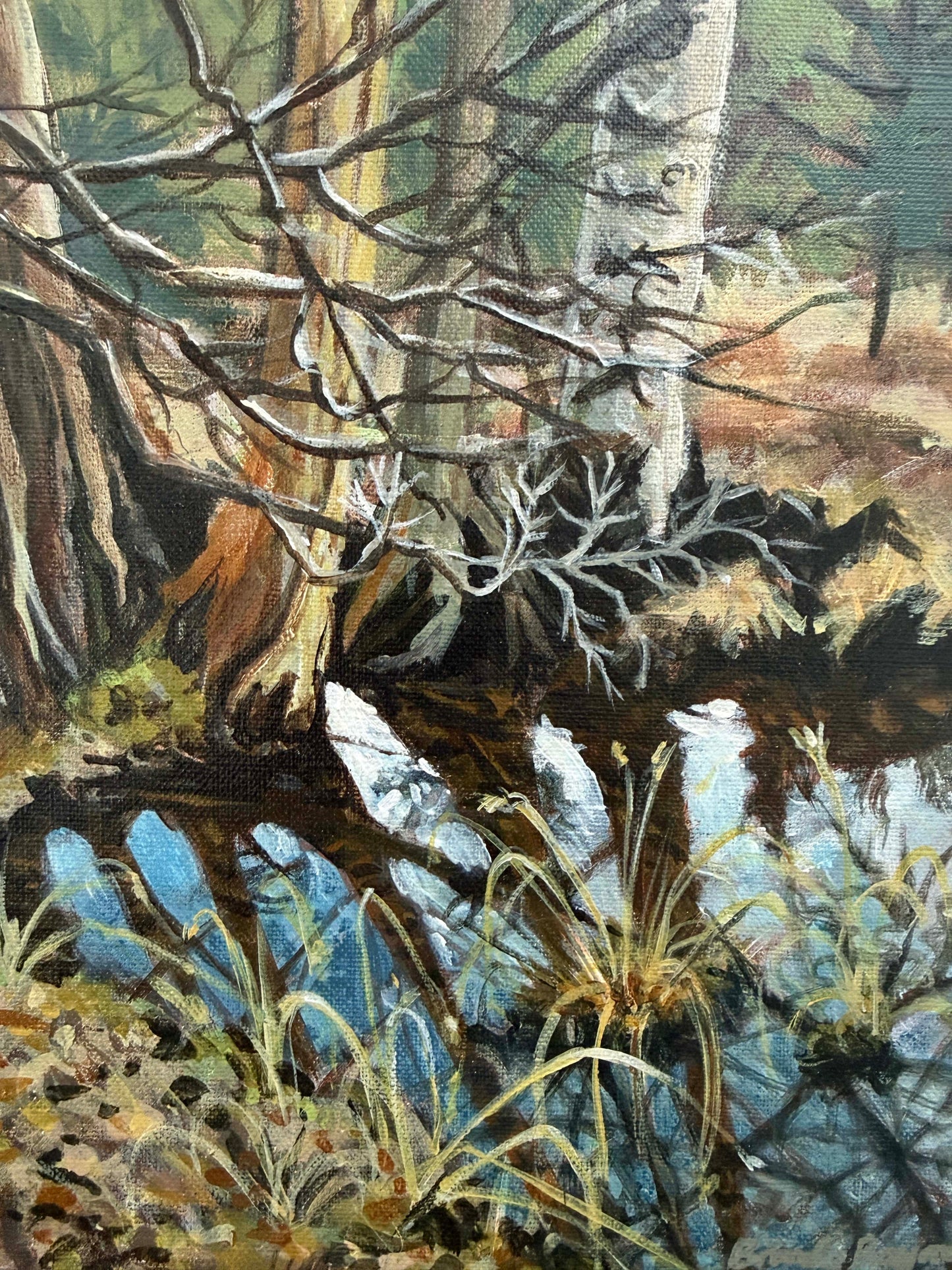 Vernal Pool - 8x10 original acrylic painting
