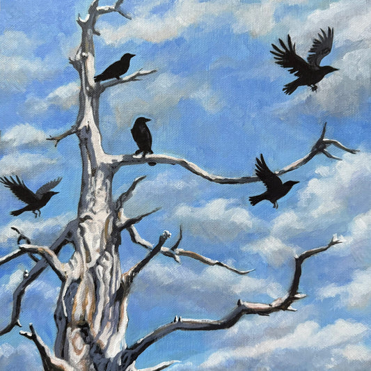 “Still Standing” - framed 12x12 inch canvas acrylic painting