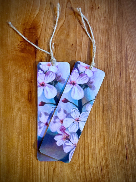 Botanical Bookmark on Wood