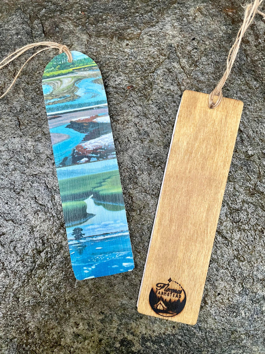 Parsons Beach Bookmark on Wood