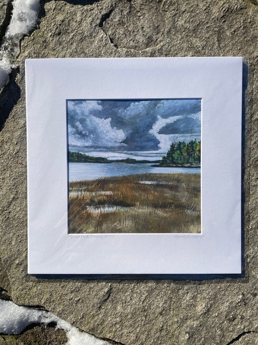 Great Pond Stormy Sky Print