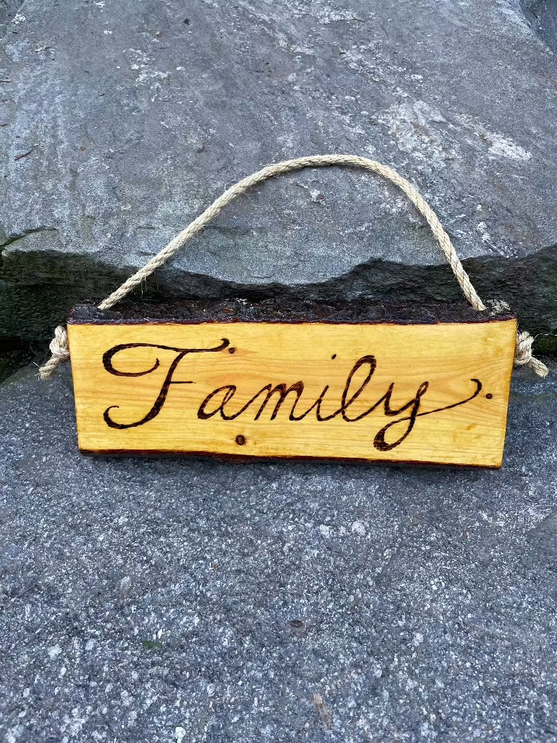 Rustic “Family” Wood Sign