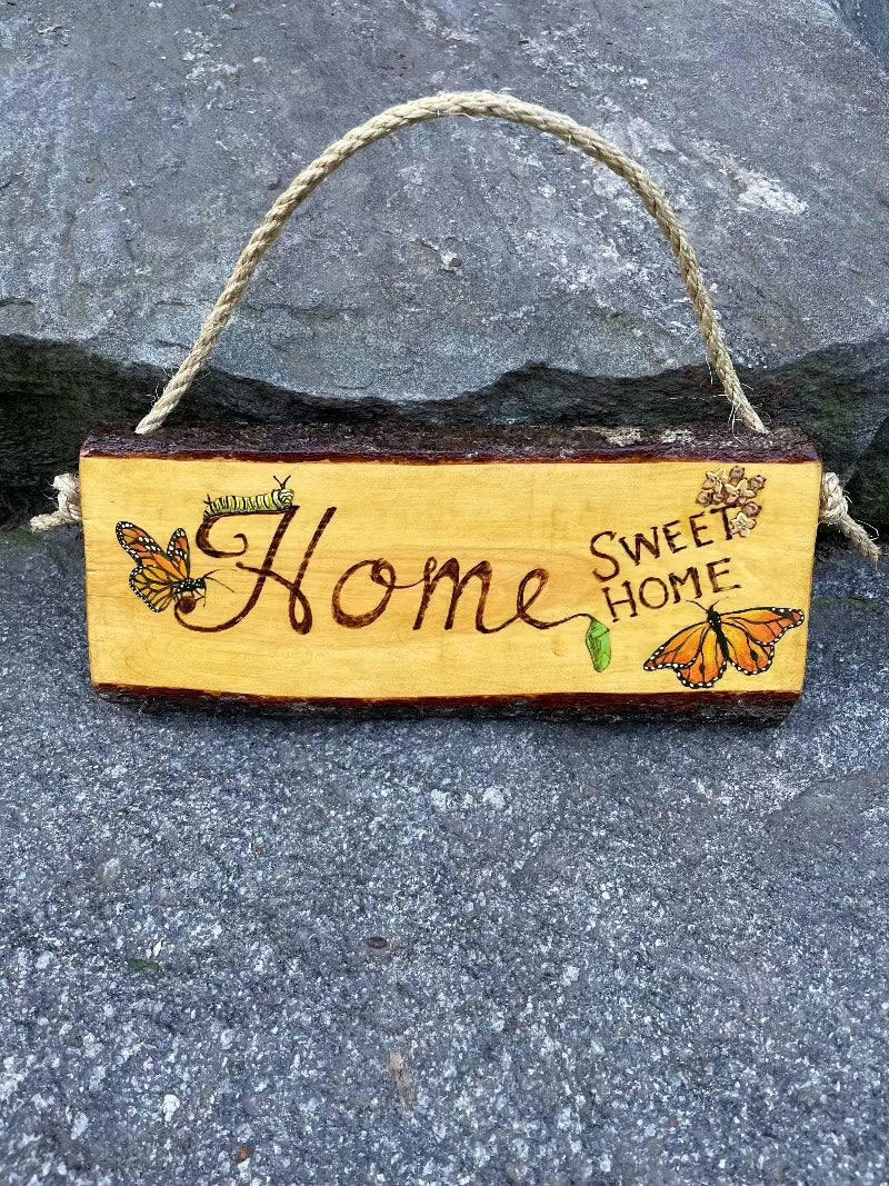 Rustic “Home Sweet Home” Wood Sign