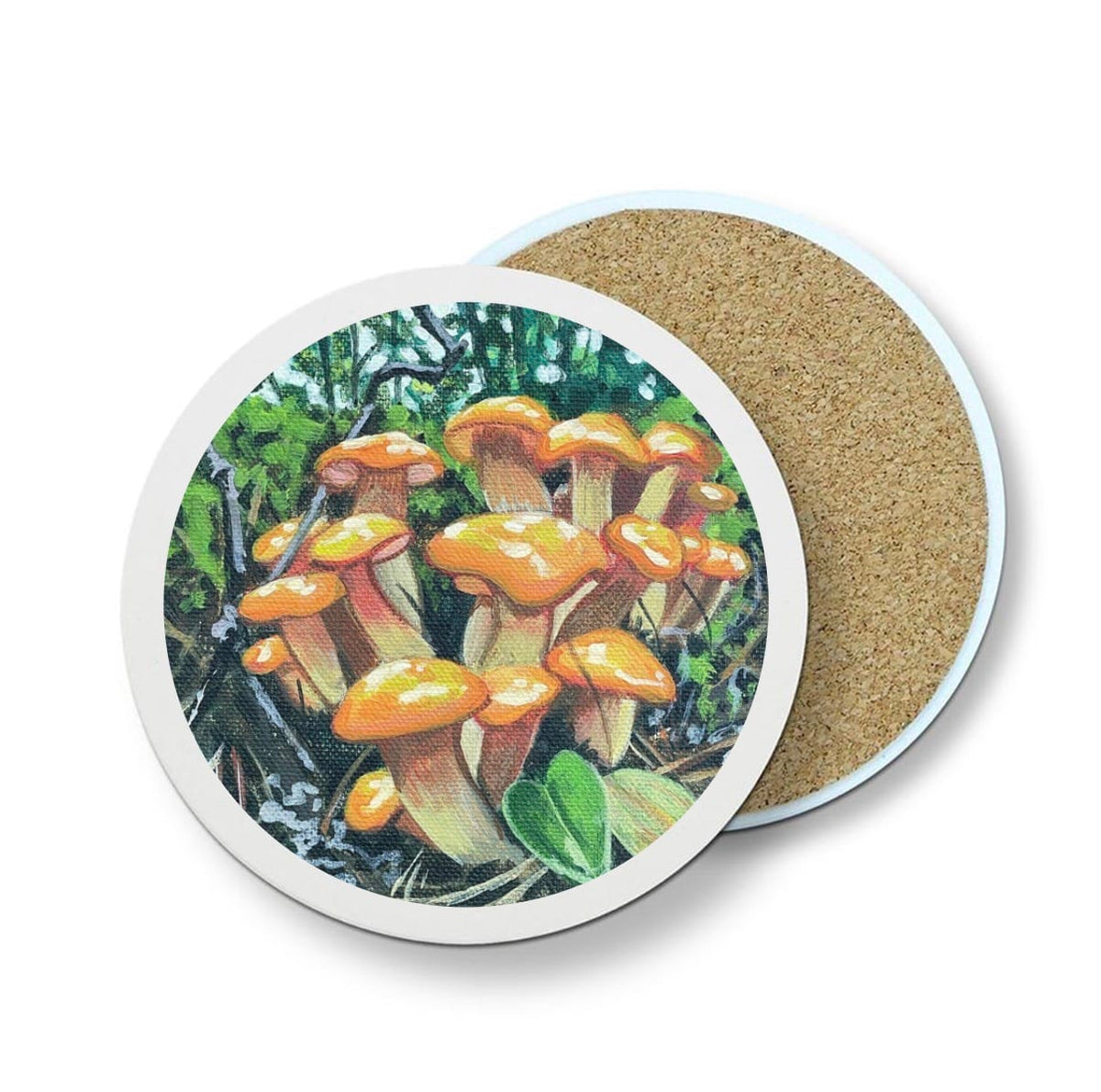 Round Ceramic Stone Coaster with Art Prints