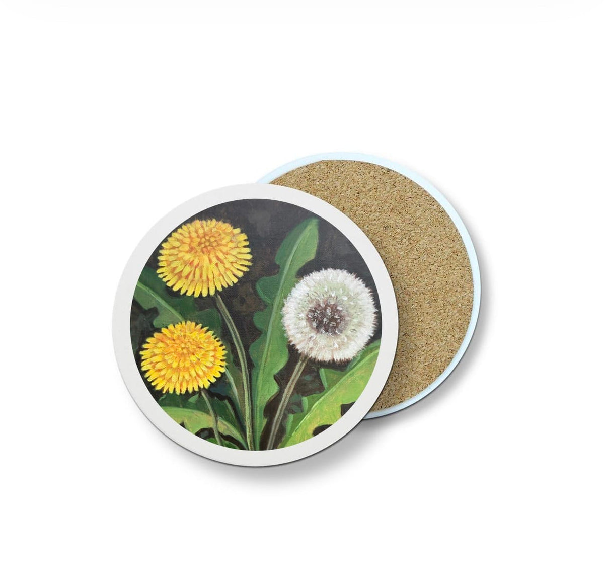 Round Ceramic Stone Coaster with Art Prints