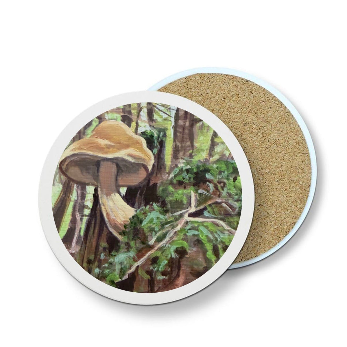 Round Ceramic Stone Coaster with Art Prints
