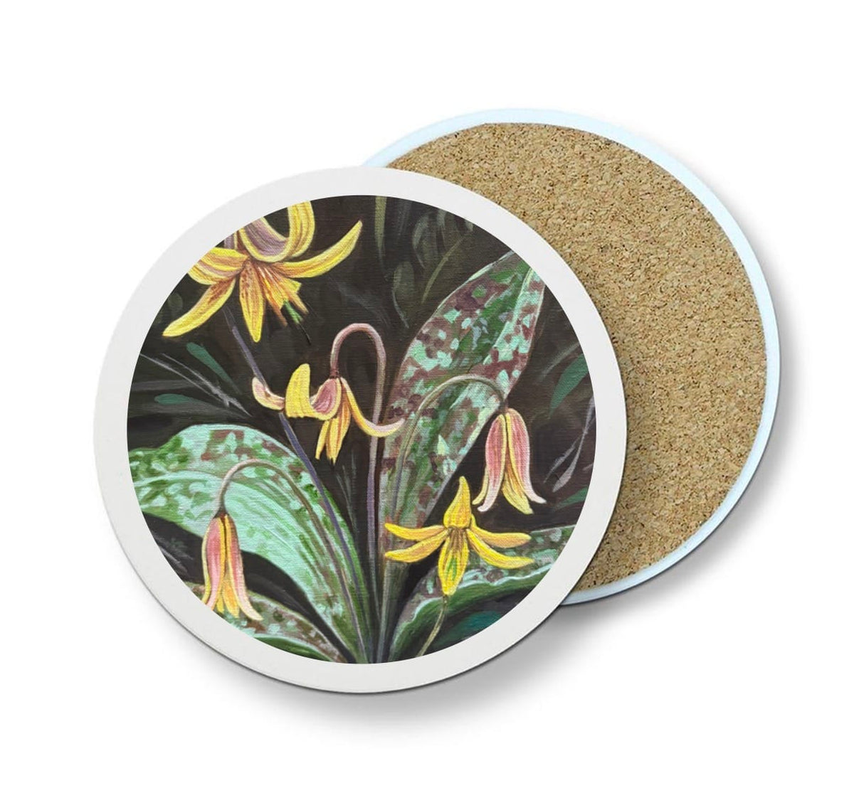 Round Ceramic Stone Coaster with Art Prints