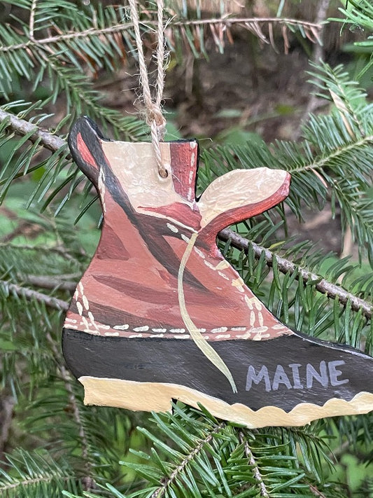 Maine Bean Boot ornament by florence farmstead