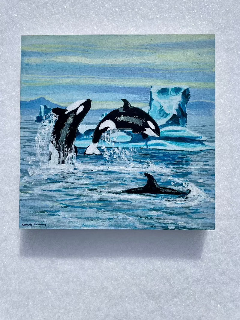 Whale Paintings - 12x12